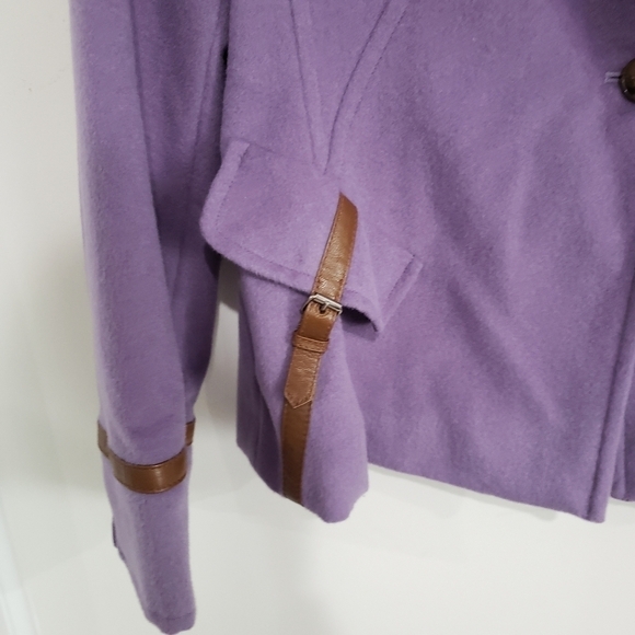 AK Anne Klein 100% Wool Artisan Soft Violet Blazer Jacket Size 12 - Picture 6 of 12
